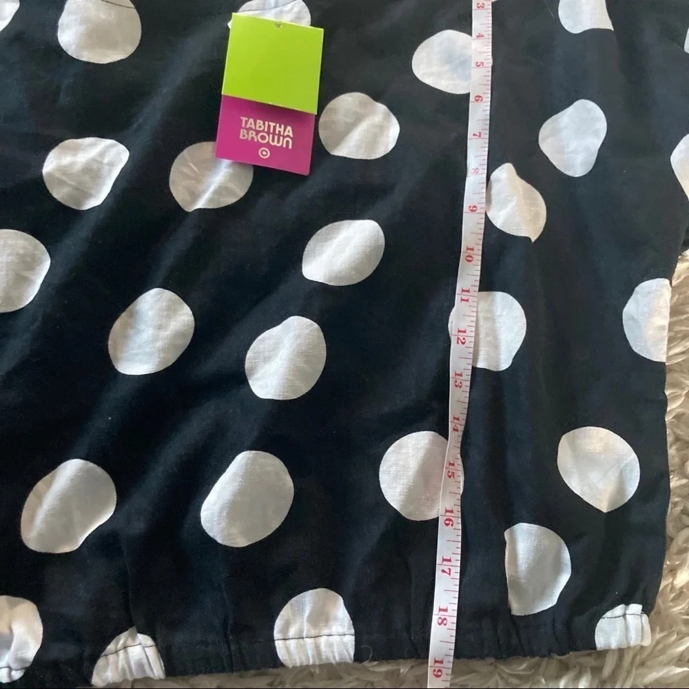 Tabitha Brown x Target Women's Polka Dot Short Sleeve Button-Back Top - Picture 3 of 5